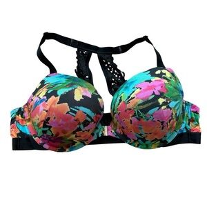 Cacique Colorful Floral Lace Bra